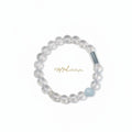 Rock Crystal quartz Aquamarine Elastic Bracelet